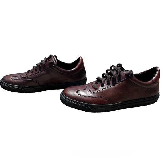 G Brown Flight Calfskin Sneaker, Men’s 11.5 Casual Fashion Shoe Minimalist Clean - Picture 4 of 15